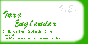 imre englender business card